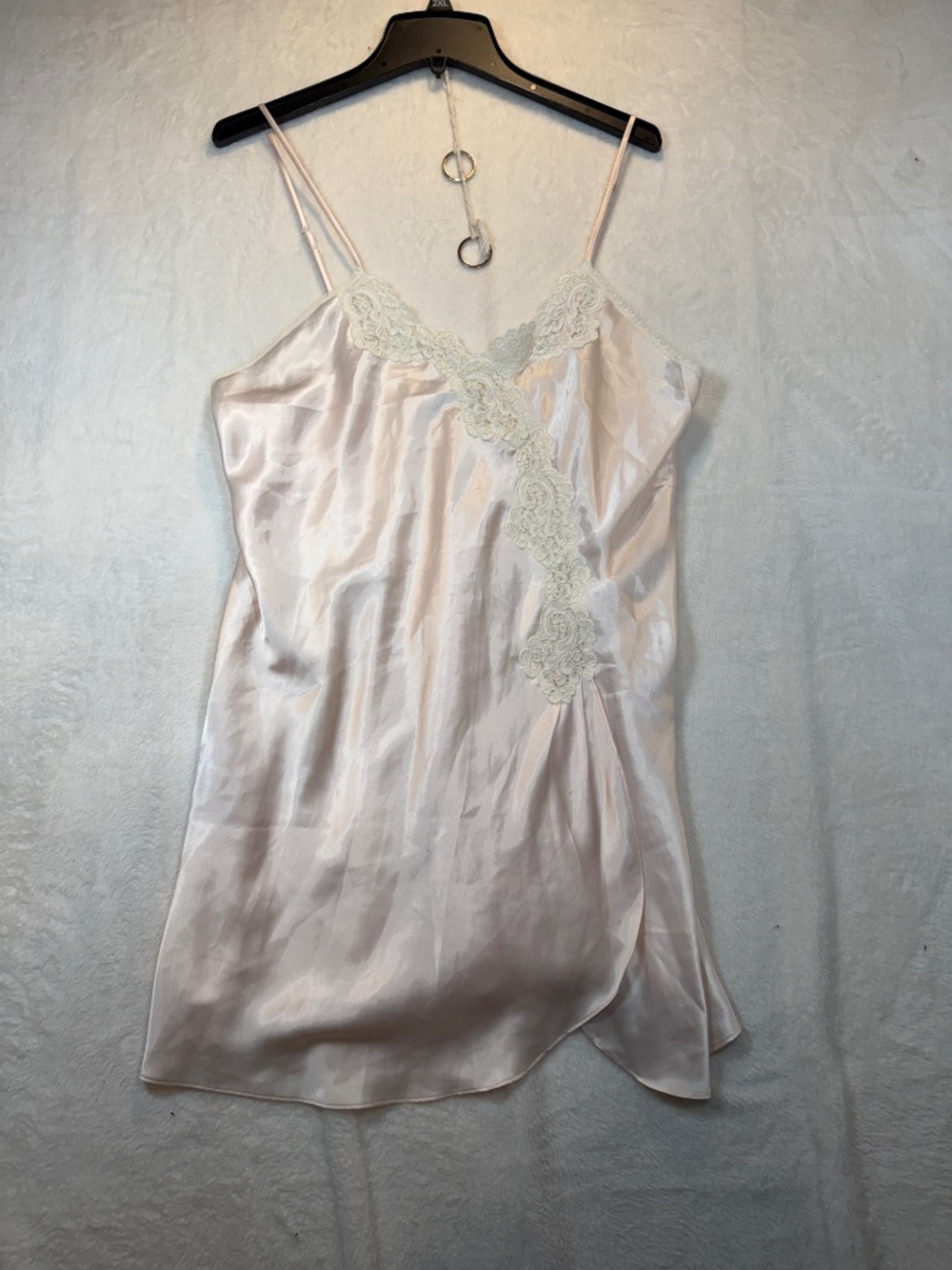 Vintage Linda for La Vie en Rose Babydoll Lingerie Womens Size Large Pink Satin - Picture 2 of 9